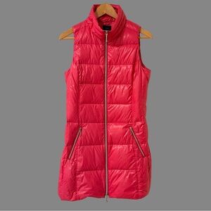 Coatology New York Long Pink Full Zip Packable Down Puffer Vest M